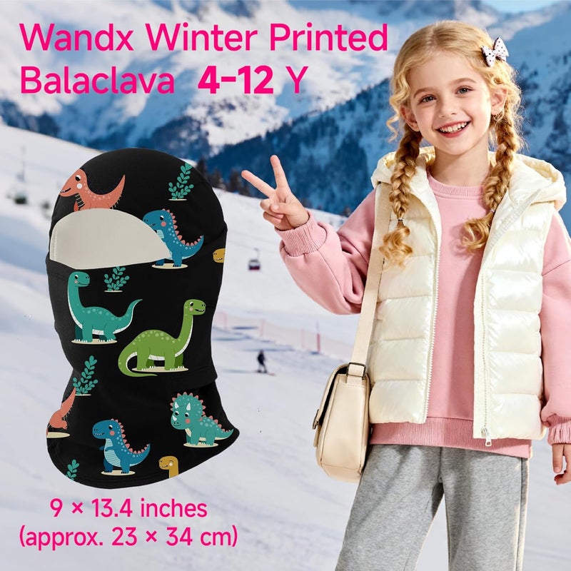 Wandx Winter Kids Balaclava Face Mask Full Fleece Gaiter Ski Mask Neck Warmer for Cold Weather Windproof Face Cover for Boys Girls - Image 4